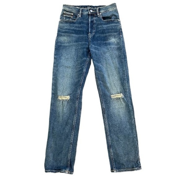 Calvin Klein Jeans Denim - Calvin Klein High Rise Straight Ripped Jeans 2